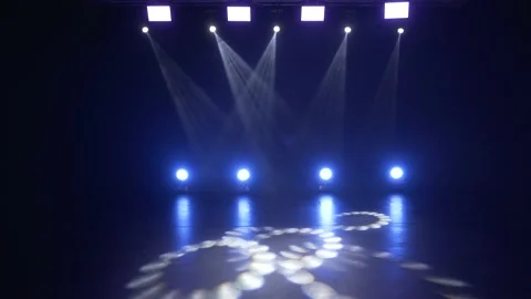 Professional concert light on an empty stage, before the concert. Stock Footage 225536187