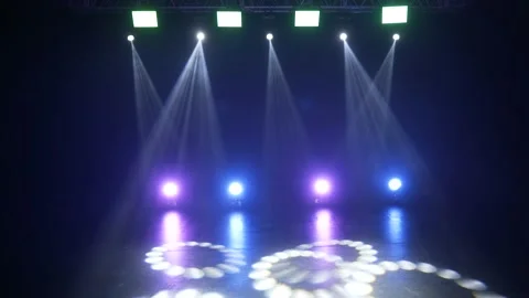 Professional concert light on an empty stage, before the concert. Stock Footage 225536202