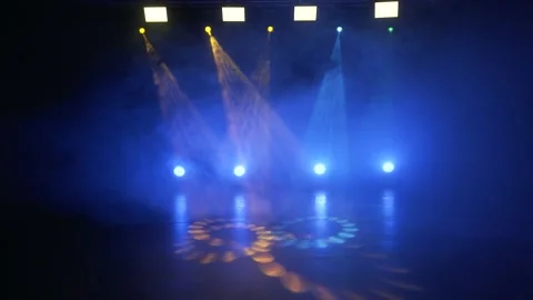 Professional concert light on an empty stage, before the concert. Stock Footage 225536636
