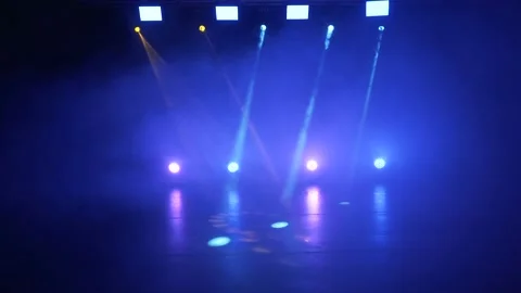 Professional concert light on an empty stage, before the concert. Stock Footage 225536814