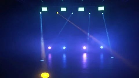 Professional concert light on an empty stage, before the concert. Stock Footage 225537080