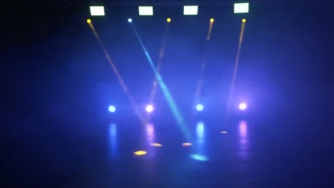 Professional concert light on an empty stage, before the concert. Stock Footage 225537090