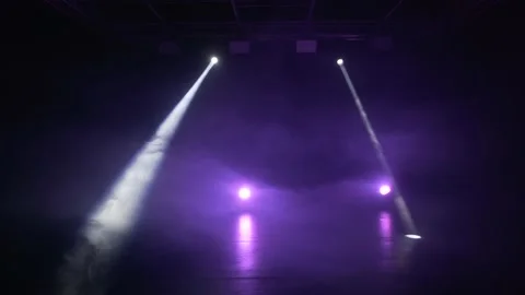 Professional concert light on an empty stage, before the concert. Stock Footage 225537570