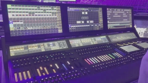 Professional concert lighting setup module Stock Footage 346374863