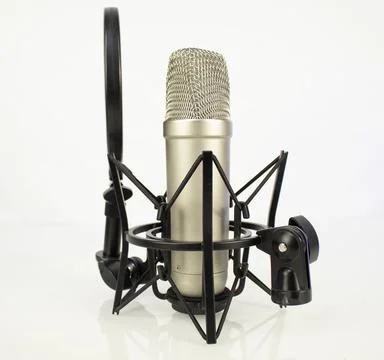 Professional condenser microphone Stock Photos