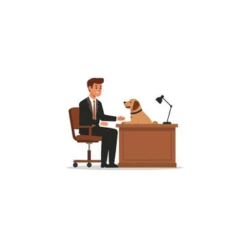 Professional connection a suited individual interacting respectfully with h.. Stock Illustration
