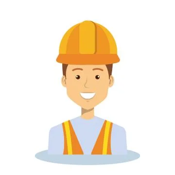 Professional construction man character 스톡 일러스트