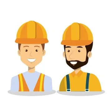 Professional construction people characters Stock Illustration