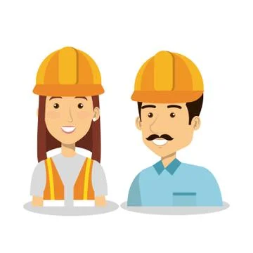 Professional construction people characters イラスト素材