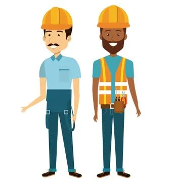 Professional construction people characters イラスト素材