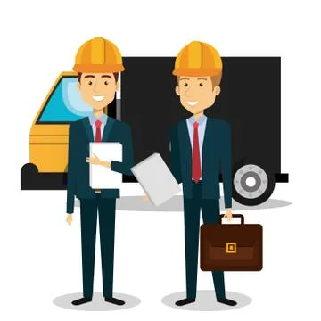 Professional construction people characters イラスト素材