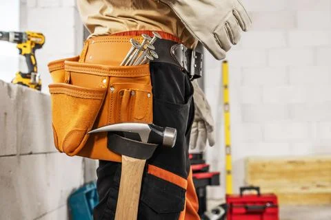Professional Construction Site Contractor Getting Ready For a Work 写真素材