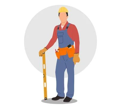 Professional construction worker イラスト素材