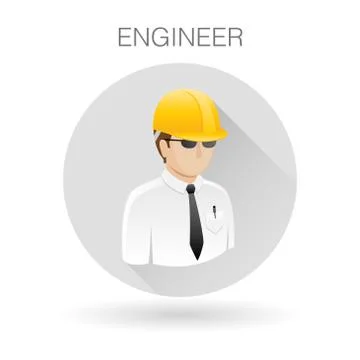 Professional constructor man with hardhat symbol 스톡 일러스트