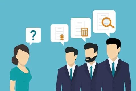 Professional consulting team Illustrazione stock