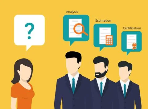 Professional consulting team Stock Illustration