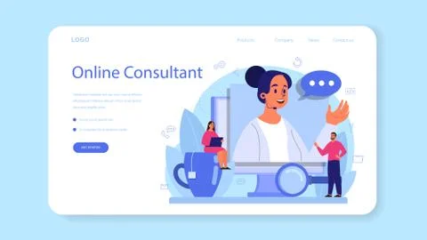 Professional consulting web banner or landing page. Research イラスト素材
