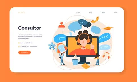Professional consulting web banner or landing page. Research イラスト素材