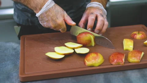 Professional cook at work Stock Footage 157559270