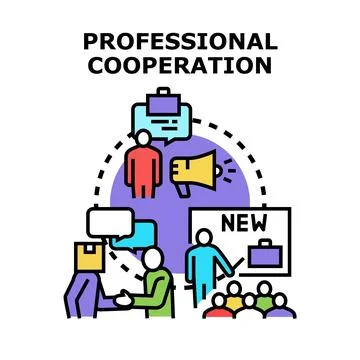Professional cooperation development vector concept Stock Illustration