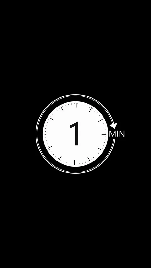 Professional countdown timer circular clock motion Time Up notification. learnin Stock Footage 340479022