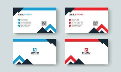 Professional creative and minimal concept business card design template. Stock Illustration