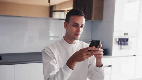 Professional Creative Man Sitting at His Desk in Home Office Studio Using Stock Footage 138903728