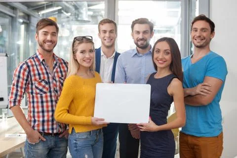 Professional creative team is presenting their work Stock Photos