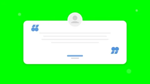 Professional Customer Testimonial Card Animation with Floating Avatar and Q.. Stock Footage 346612649