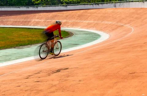 Professional cyclist training alone 스톡 사진