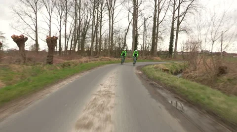 Professional cyclists training Stock Footage 37029522