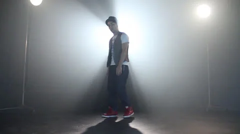 Professional Dancer dancing in a wide flare Stockbeeldmateriaal 22830074