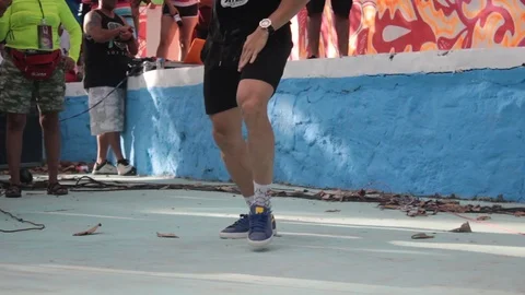 Professional dancer during live reggae concert at Panamanian carnivals Stock Footage 87797647