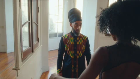 Professional Dancer Giving Tango Class to Young Black Woman Stock Footage 246715446