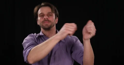 Professional Dancer Man Dancing Energetic Performance Mature Male Enjoy Party Stock Footage 85585318