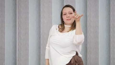 Professional dancer performing modern choreography on white background Stock Footage 308660883