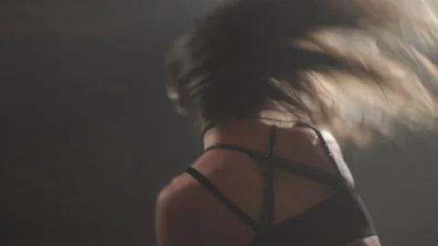 Professional dancer performs her dance Stock Footage 87800587