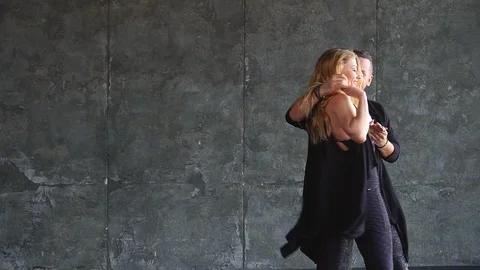 Professional dancers dancing in the studio. Stock Footage 88778721