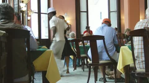 Professional Dancers Entertain In A Havana Cuban Restaurant Stock Footage