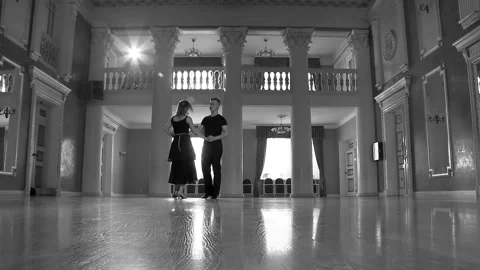 Professional dancers practice tango dance 스톡 동영상 91772622