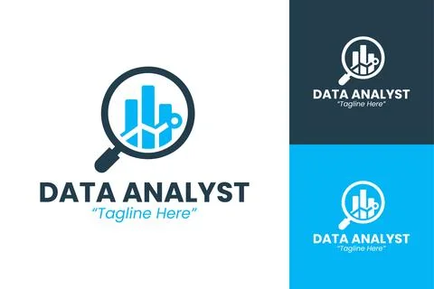 Professional Data Analyst Logo Design Stock Illustration