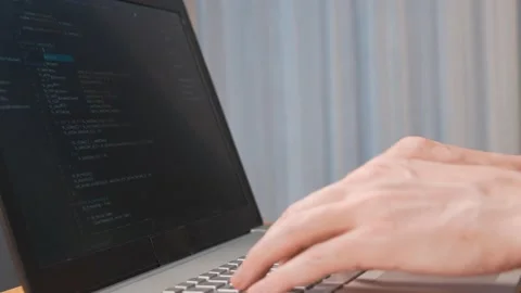 Professional Debugger Programs, Developer Programmer Writes Code, Encodes. Progr Stock Footage 132634075