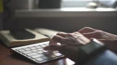 Professional designer or artist using laptop and digital graphic tablet while Stock Footage 68665141