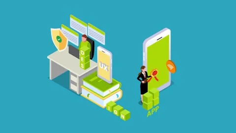 Professional designers work on user experience and mobile app development s.. Stock Footage 302533182