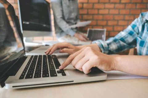 Professional Developer programmer cooperation meeting and brainstorming and p Stock Photos