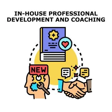 Professional development and coaching concept illustrating continuous impro.. Stock Illustration