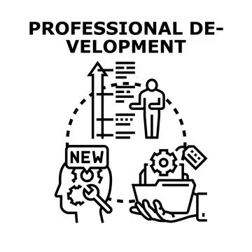 Professional development career growth enhancing skills concept Stock Illustration