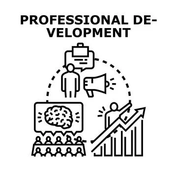 Professional development concept achieving career growth success Stock Illustration