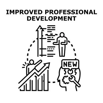 Professional development concept illustrating personal growth. Career advance Stock Illustration