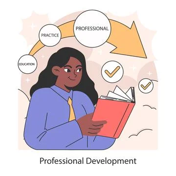 Professional Development. Continuous learning for career growth. 스톡 일러스트